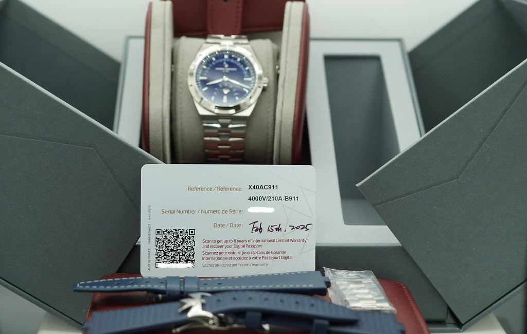 Vacheron Constantin Overseas 4000V Moonphase Retrograde Blue Dial – 2025 Boutique Exclusive