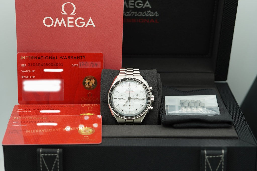 Omega Speedmaster Professional Moonwatch Cal. 3861 White Dial – 2024 Full Set