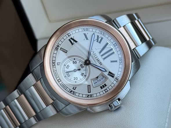 Cartier Calibre De Cartier Steel/18k Rose Gold